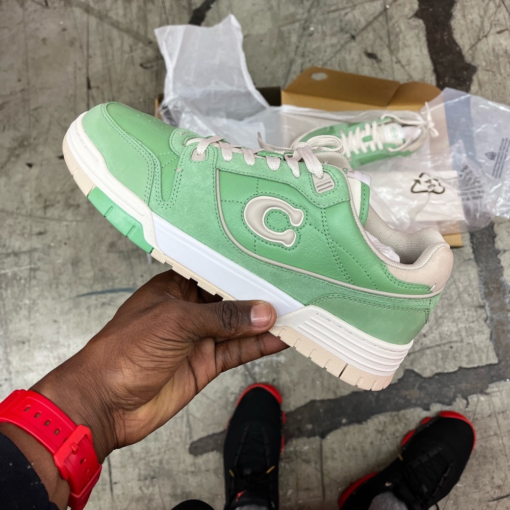 Coach Mint Green and Cream Men's Sneakers